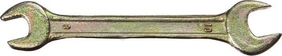 Фотография Ключ рожковый гаечный DEXX, желтый цинк, 8х10мм 27018-08-10