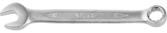 Фотография Ключ ЗУБР "ПРОФИ" гаечный комбинированный, Cr-V сталь, хромированный, 10мм 27022-10