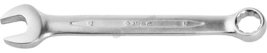 Фотография Ключ ЗУБР "ПРОФИ" гаечный комбинированный, Cr-V сталь, хромированный, 12мм 27022-12