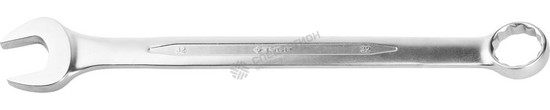 Фотография Ключ ЗУБР "ПРОФИ" гаечный комбинированный, Cr-V сталь, хромированный, 32мм 27022-32