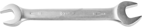 Фотография Ключ ЗУБР "ПРОФИ" гаечный рожковый, Cr-V сталь, хромированный, 13х14мм 27027-13-14