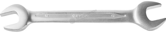 Фотография Ключ ЗУБР "ПРОФИ" гаечный рожковый, Cr-V сталь, хромированный, 14х15мм 27027-14-15