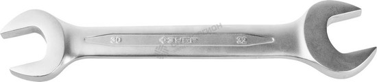Фотография Ключ ЗУБР "ПРОФИ" гаечный рожковый, Cr-V сталь, хромированный, 30х32мм 27027-30-32
