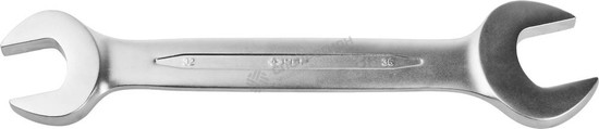Фотография Ключ ЗУБР "ПРОФИ" гаечный рожковый, Cr-V сталь, хромированный, 32х36мм 27027-32-36