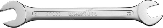 Фотография Ключ KRAFTOOL "EXPERT" гаечный рожковый, Cr-V сталь, хромированный, 13х14мм 27033-13-14