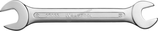 Фотография Ключ KRAFTOOL "EXPERT" гаечный рожковый, Cr-V сталь, хромированный, 19х22мм 27033-19-22