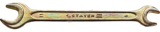 Фотография Ключ STAYER "MASTER" гаечный рожковый, 9х11мм 27038-09-11
