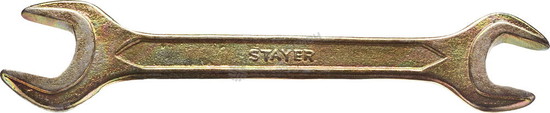 Фотография Ключ STAYER "MASTER" гаечный рожковый, 17х19мм 27038-17-19