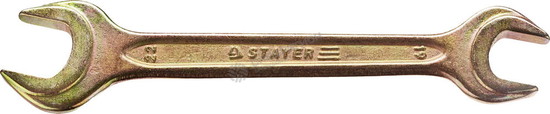 Фотография Ключ STAYER "MASTER" гаечный рожковый, 19х22мм 27038-19-22