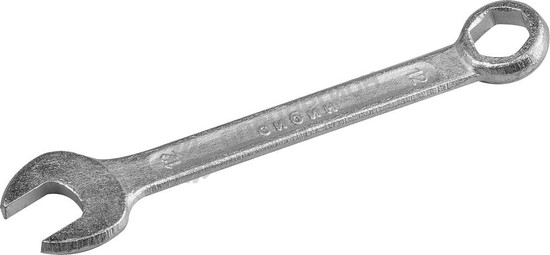 Фотография Ключ комбинированный СИБИН, оцинкованный, 12мм 2707-12