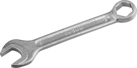 Фотография Ключ комбинированный СИБИН, оцинкованный, 19мм 2707-19
