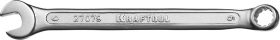 Фотография Ключ 27079-06 комбинированный KRAFTOOL , Cr-V, хромированное покрытие, 6х109мм