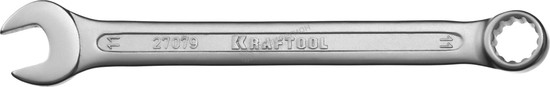 Фотография Ключ 27079-11 комбинированный KRAFTOOL , Cr-V, хромированное покрытие, 11х159мм