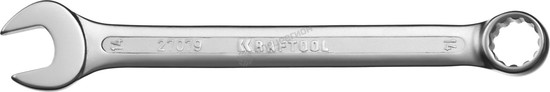 Фотография Ключ 27079-14 комбинированный KRAFTOOL , Cr-V, хромированное покрытие, 14х189мм