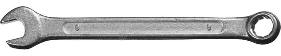 Фотография Ключ комбинированный гаечный СИБИН, белый цинк, 8 мм 27089-08