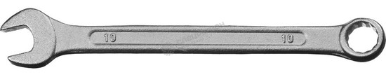 Фотография Ключ комбинированный гаечный СИБИН, белый цинк, 10 мм 27089-10