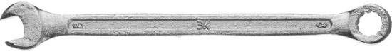 Фотография Ключ комбинированный гаечный ЗУБР "СТАНДАРТ", оцинкованный, 8мм 27112-08