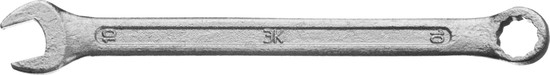 Фотография Ключ комбинированный гаечный ЗУБР "СТАНДАРТ", оцинкованный, 10мм 27112-10
