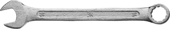 Фотография Ключ комбинированный гаечный ЗУБР "СТАНДАРТ", оцинкованный, 14мм 27112-14