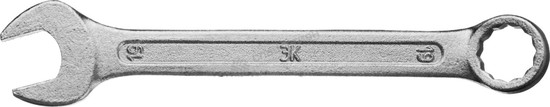 Фотография Ключ комбинированный гаечный ЗУБР "СТАНДАРТ", оцинкованный, 19мм 27112-19