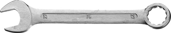 Фотография Ключ комбинированный гаечный ЗУБР "СТАНДАРТ", оцинкованный, 27мм 27112-27