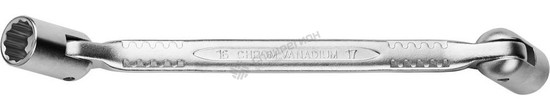 Фотография Ключ 27210-18-19 KRAFTOOL шарнирный двухсторонний, Cr-V, 18х19мм