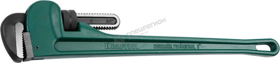 Фотография Ключ KRAFTOOL трубный, разводной, быстрозажимной, тип "RIGIT", Cr-Mo губки, высокотехнологичный Al к