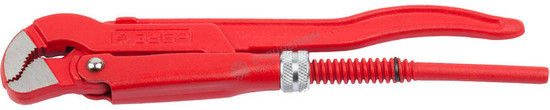Фотография Ключ трубный рычажный ЗУБР "ЭКСПЕРТ", тип "S", изогнутые губки для труднодоступ мест, цельнокованный