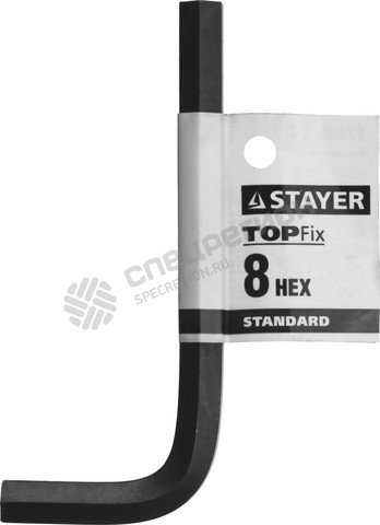Фотография Ключ имбусовый STAYER "STANDARD", сталь, черный, 8мм 27405-8