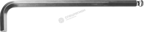 Фотография Ключ KRAFTOOL "INDUSTRIE" имбусовый, длинный c шариком, Cr-Mo, хромосатинированное покрытие, HEX 12 