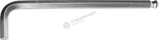 Фотография Ключ KRAFTOOL "INDUSTRIE" имбусовый, длинный c шариком, Cr-Mo, хромосатинированное покрытие, HEX 19 