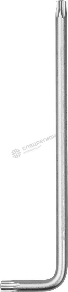 Фотография Ключ 27452-15 ЗУБР "ЭКСПЕРТ" имбусовый длинный, Cr-Mo, сатинированное покрытие, TORX 15