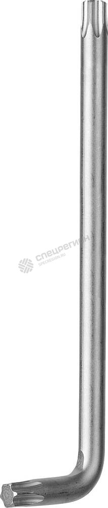 Фотография Ключ 27452-30 ЗУБР "ЭКСПЕРТ" имбусовый длинный, Cr-Mo, сатинированное покрытие, TORX 30
