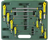 Набор KRAFTOOL Ключи "INDUSTRIE" имбусовые,Cr-Mo(S2),Т-образные, эргоном двухкомп рукоятка,HEX,с шар