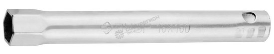 Фотография Ключ свечной ЗУБР "МАСТЕР" трубчатый, торцовый с резинкой, 160мм, 16мм 27505-16-160