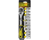 Набор торцовых головок STAYER 27750-H12 "STANDARD" (1/2") 10-24м на пластиковом рельсе, трещотка, удлинитель