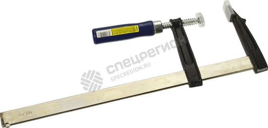 Фотография Струбцина DEXX, тип "F", деревянная ручка, стальная закаленная рейка, 80х300мм 3205-80-300
