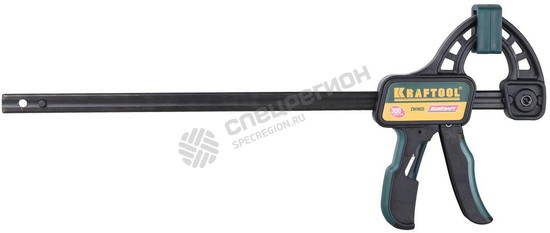 Фотография Струбцина 32226-30 KRAFTOOL "EcoKraft" ручная пистолетная, пластиковый корпус, 300/500мм, 150кгс