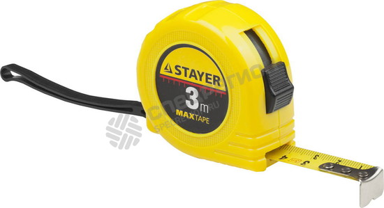 Фотография Рулетка Stayer 34014-03-16 "MASTER" "MaxTape", пластиковый корпус, 3м/16мм