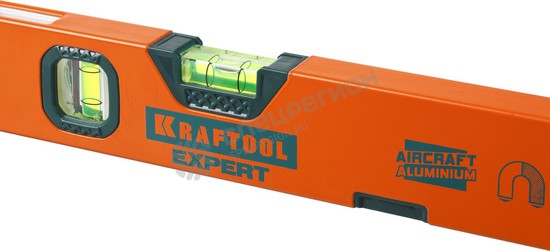 Фотография Уровень KRAFTOOL "PROKRAFT-M" коробч. магнит., 2 ампулы, 0,5 мм/м, 400мм 34712-040_z01