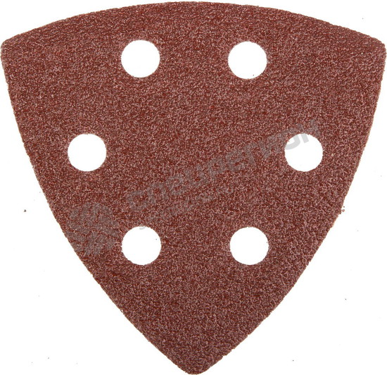 Фотография Треугольник 35460-060 шлифовальный универсальный STAYER на велкро основе, 6 отверстий, Р60, 93х93х93